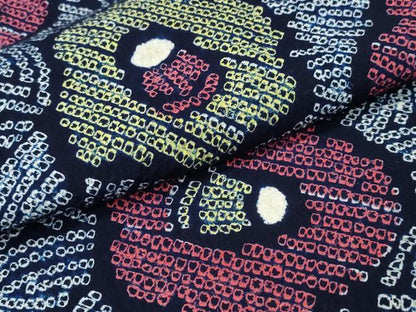 平和屋着物∴夏物 浴衣 有松鳴海絞り 舞葉椿 綿 逸品 CABD2799ng