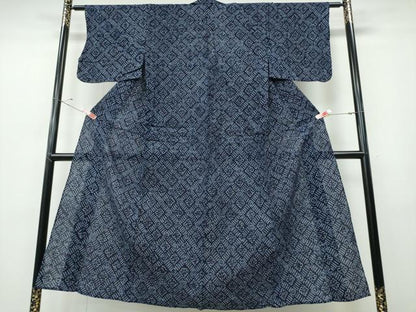 平和屋着物∴夏物 浴衣 有松鳴海絞り 天井菱花文 綿 逸品 未使用 CABD2800ng