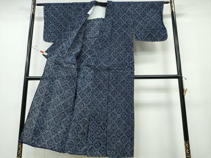 平和屋着物∴夏物 浴衣 有松鳴海絞り 天井菱花文 綿 逸品 未使用 CABD2800ng