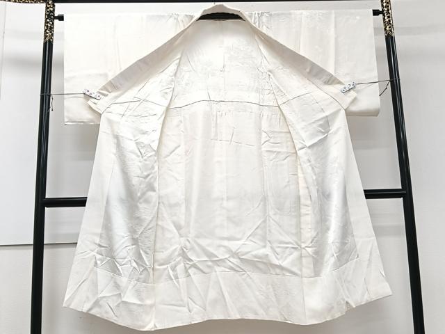 平和屋着物■長襦袢 無双仕立て 人物風景地紋 半衿刺繍 正絹 逸品 CABD2830xi