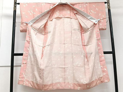 平和屋着物■長襦袢 単衣 立波舞鳥文 正絹 逸品 CABD2831xi