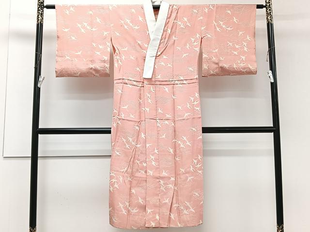 平和屋着物■長襦袢 単衣 立波舞鳥文 正絹 逸品 CABD2831xi