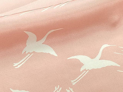 平和屋着物■長襦袢 単衣 立波舞鳥文 正絹 逸品 CABD2831xi