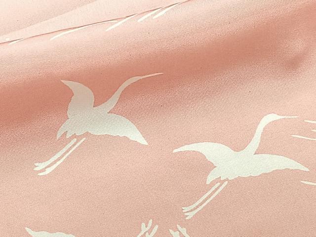 平和屋着物■長襦袢 単衣 立波舞鳥文 正絹 逸品 CABD2831xi