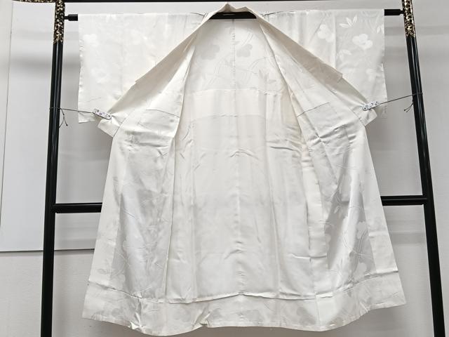 平和屋着物■長襦袢 無双仕立て 舞花地紋 正絹 逸品 CABD2842xi