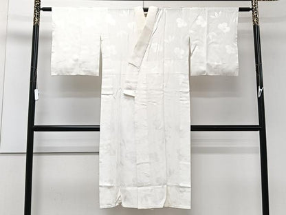 平和屋着物■長襦袢 無双仕立て 舞花地紋 正絹 逸品 CABD2842xi