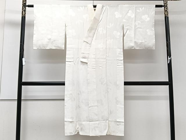平和屋着物■長襦袢 無双仕立て 舞花地紋 正絹 逸品 CABD2842xi