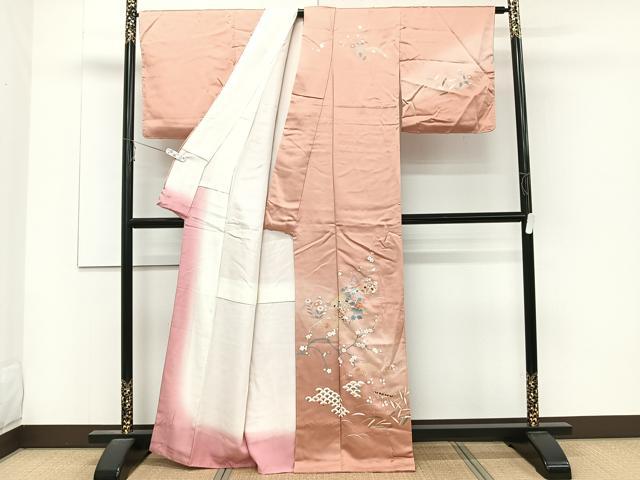 平和屋着物■訪問着　片輪車花文　文箱　金彩　正絹　逸品　未使用　CABD2848xi