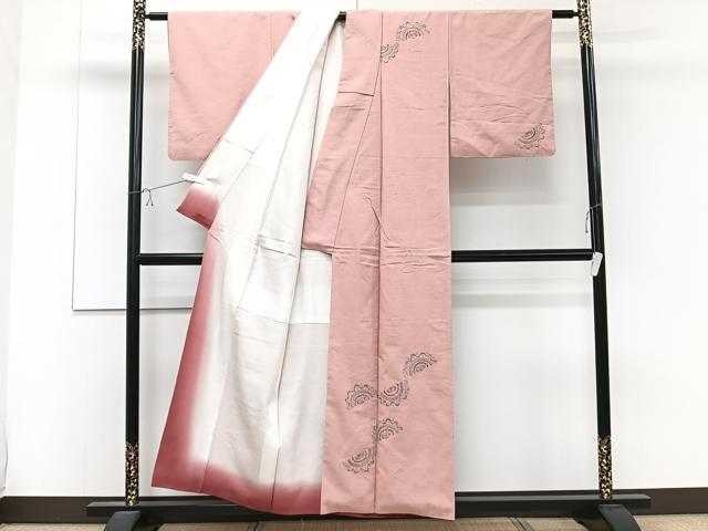 平和屋着物■訪問着 紬地 刺繍 変わり正倉院花文 正絹 逸品 CABD2860xi