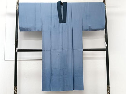 平和屋着物■男性　長襦袢　袷　流水枝梅文　暈し染め　正絹　逸品　CABD2866xi