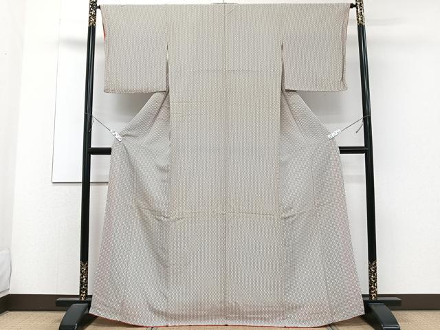 平和屋着物■上質な小紋　毘沙門亀甲　正絹　逸品　CABD2886xi