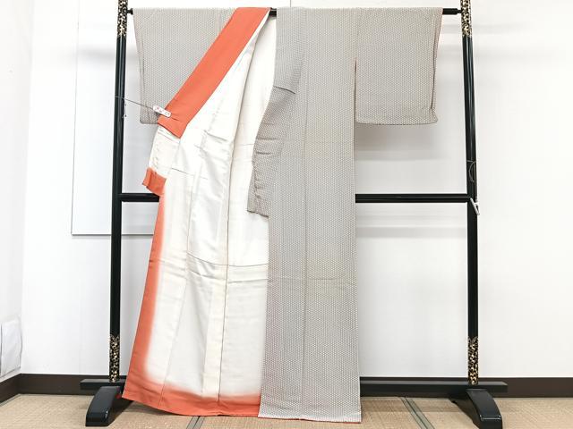 平和屋着物■上質な小紋　毘沙門亀甲　正絹　逸品　CABD2886xi