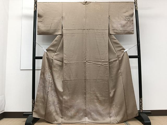 平和屋着物■訪問着　風景文　暈し染め　金彩　正絹　逸品　CABD2893xi