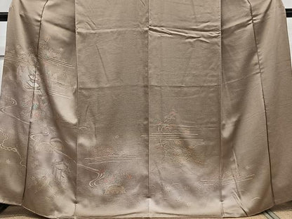 平和屋着物■訪問着　風景文　暈し染め　金彩　正絹　逸品　CABD2893xi