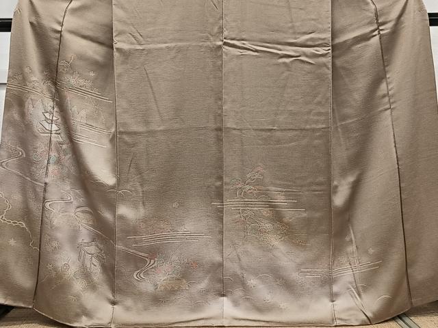 平和屋着物■訪問着　風景文　暈し染め　金彩　正絹　逸品　CABD2893xi