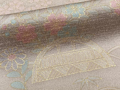 平和屋着物■訪問着　風景文　暈し染め　金彩　正絹　逸品　CABD2893xi