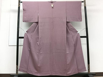 平和屋着物■上質な色無地　浅蘇芳色　正絹　逸品　未使用　CABD2895xi