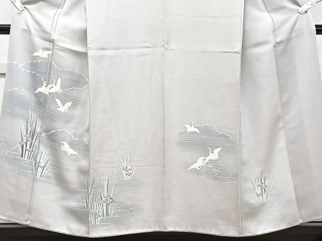 平和屋着物■訪問着　飛鶴花文　正絹　逸品　CABD2912xi
