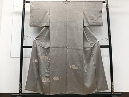平和屋着物■訪問着 刺繍 草花文 金糸 正絹 逸品 CABD2936xi