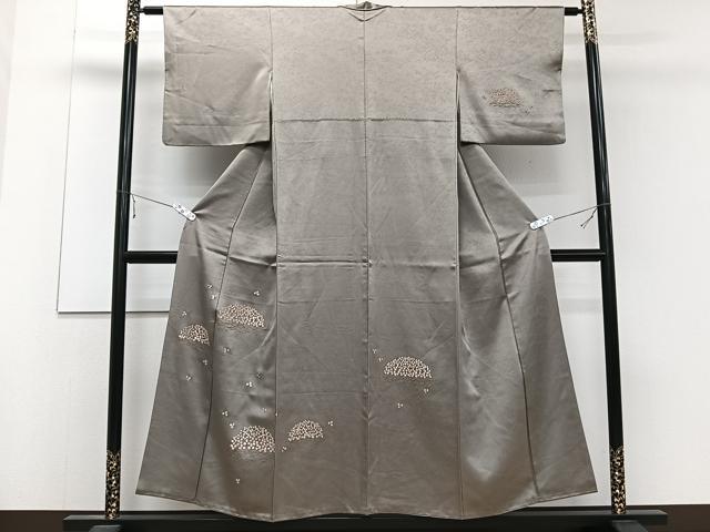 平和屋着物■訪問着 刺繍 草花文 金糸 正絹 逸品 CABD2936xi