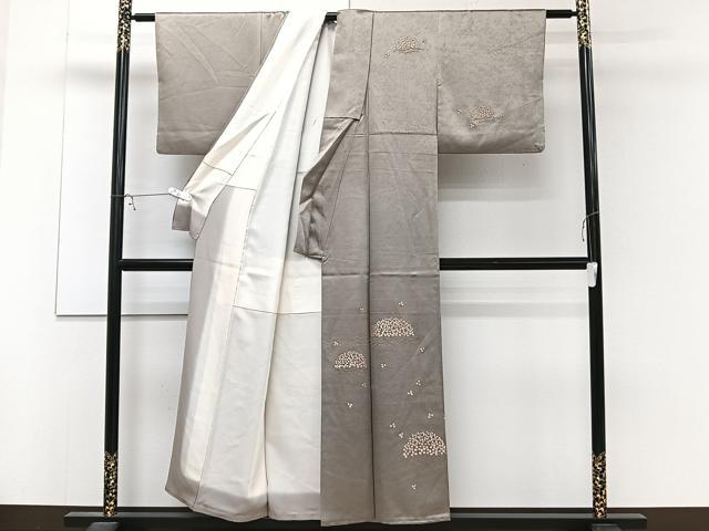 平和屋着物■訪問着 刺繍 草花文 金糸 正絹 逸品 CABD2936xi