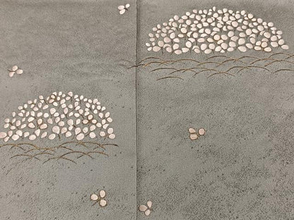 平和屋着物■訪問着 刺繍 草花文 金糸 正絹 逸品 CABD2936xi