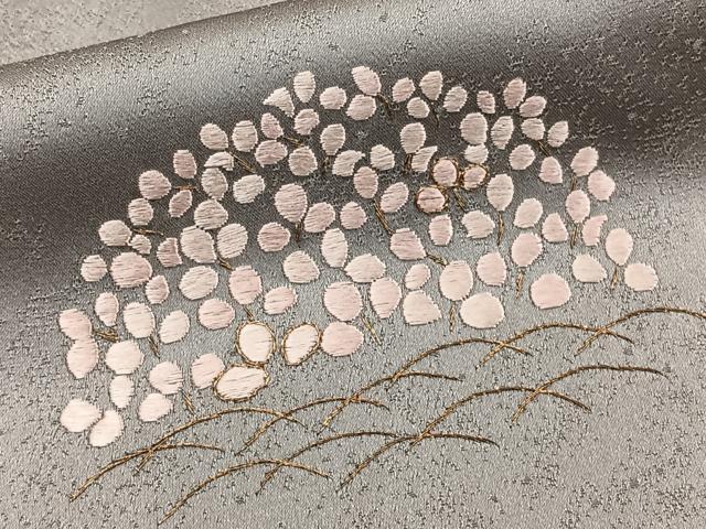 平和屋着物■訪問着 刺繍 草花文 金糸 正絹 逸品 CABD2936xi