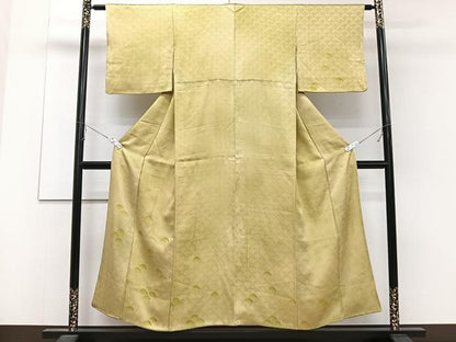 平和屋着物■訪問着 青海波地紋 地紋お越し 正絹 逸品 CABD2942xi