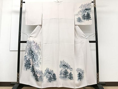 平和屋着物■訪問着 樹林シルエット 正絹 逸品 CABD2943xi