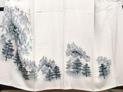 平和屋着物■訪問着 樹林シルエット 正絹 逸品 CABD2943xi