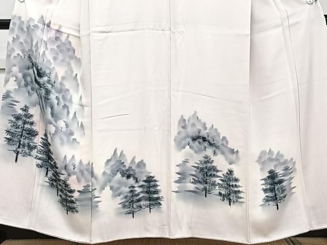 平和屋着物■訪問着 樹林シルエット 正絹 逸品 CABD2943xi