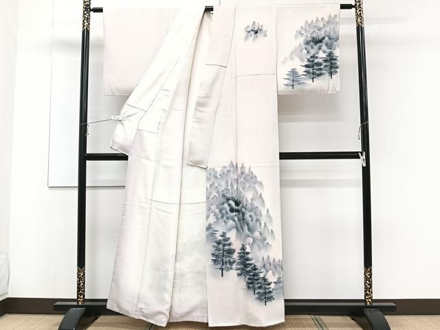平和屋着物■訪問着 樹林シルエット 正絹 逸品 CABD2943xi