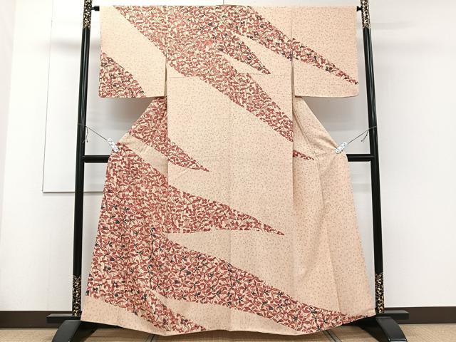 平和屋着物■訪問着 草葉文 正絹 逸品 CABD2944xi