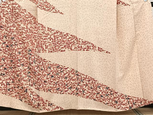 平和屋着物■訪問着 草葉文 正絹 逸品 CABD2944xi
