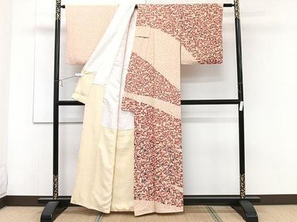 平和屋着物■訪問着 草葉文 正絹 逸品 CABD2944xi