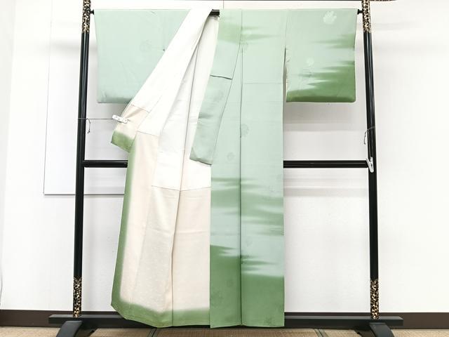 平和屋着物■訪問着 舞蝶地紋 暈し染め 正絹 逸品 CABD2946xi