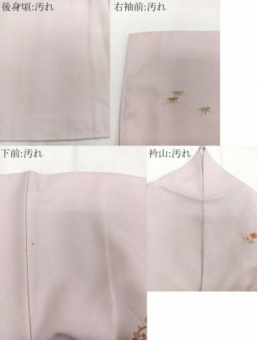 平和屋着物■訪問着 刺繍 飾花文 金彩 正絹 逸品 CABD2953xi