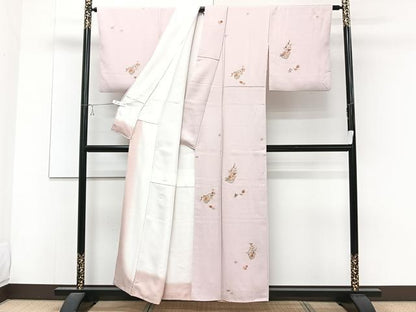 平和屋着物■訪問着 刺繍 飾花文 金彩 正絹 逸品 CABD2953xi