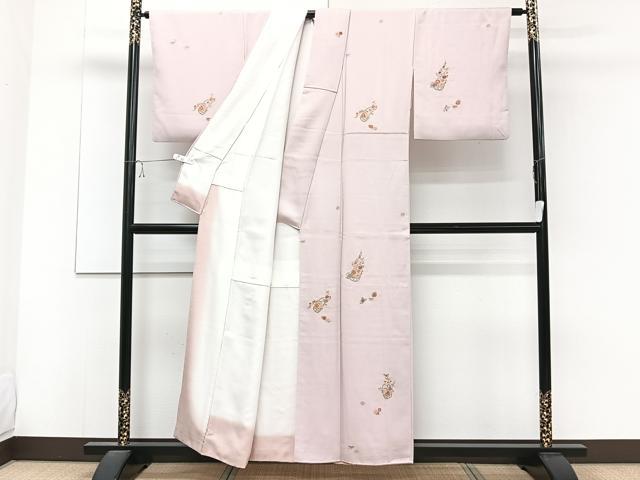平和屋着物■訪問着 刺繍 飾花文 金彩 正絹 逸品 CABD2953xi