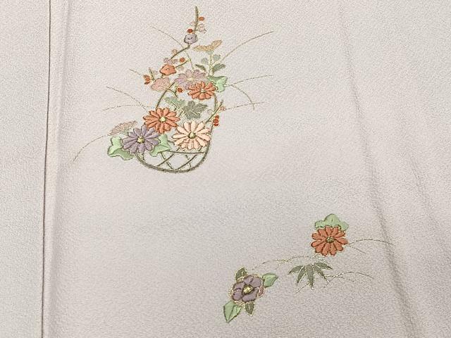 平和屋着物■訪問着 刺繍 飾花文 金彩 正絹 逸品 CABD2953xi