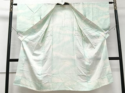 平和屋着物■長襦袢 無双仕立て 菊尽くし地紋 暈し染め 正絹 逸品 CABD2954xi
