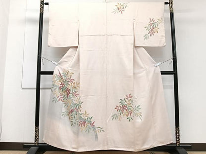 平和屋着物■訪問着 刺繍 南天文 正絹 逸品 CABD2960xi