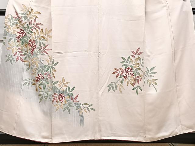 平和屋着物■訪問着 刺繍 南天文 正絹 逸品 CABD2960xi