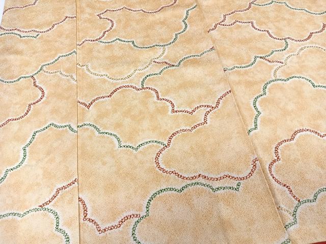 平和屋着物■上質な小紋 雲取り重ね文 暈し染め 正絹 逸品 CABD2964xi
