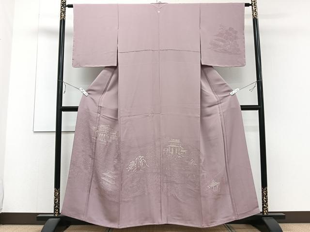 平和屋着物■訪問着 風景人物文 正絹 逸品 未使用 CABD2966xi