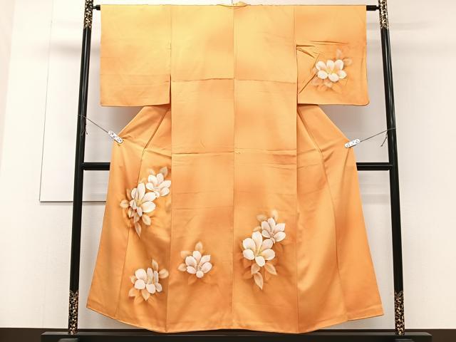 平和屋着物■訪問着 草花文 暈し染め 正絹 逸品 CABD2982xi