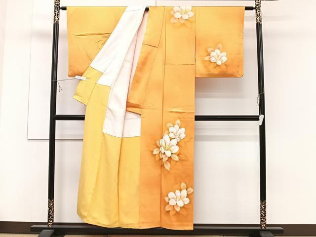 平和屋着物■訪問着 草花文 暈し染め 正絹 逸品 CABD2982xi