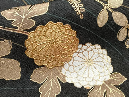 平和屋着物■豪華黒留袖 屏風枝松文 菊 金彩 正絹 逸品 CABD2991xi