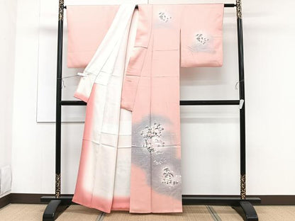 平和屋着物■訪問着 鴛鴦枝花文 暈し染め 正絹 逸品 CABD2995xi