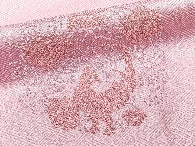 平和屋着物■中国三大刺繍 総相良刺繍 訪問着 花鳥文 正絹 逸品 CABD3000xi